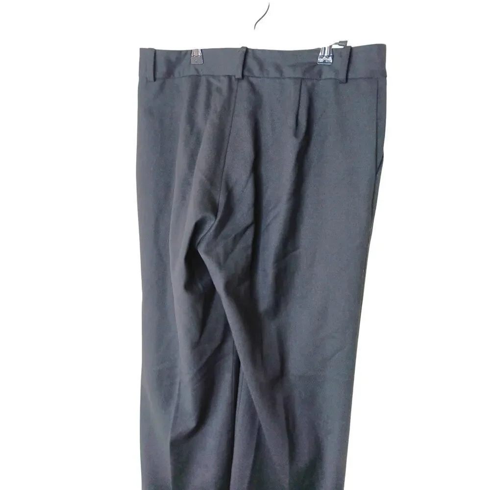 Lauren Ralph Lauren Petite Women’s Black Dress Pants Size 8P Wool Blend Wide Leg